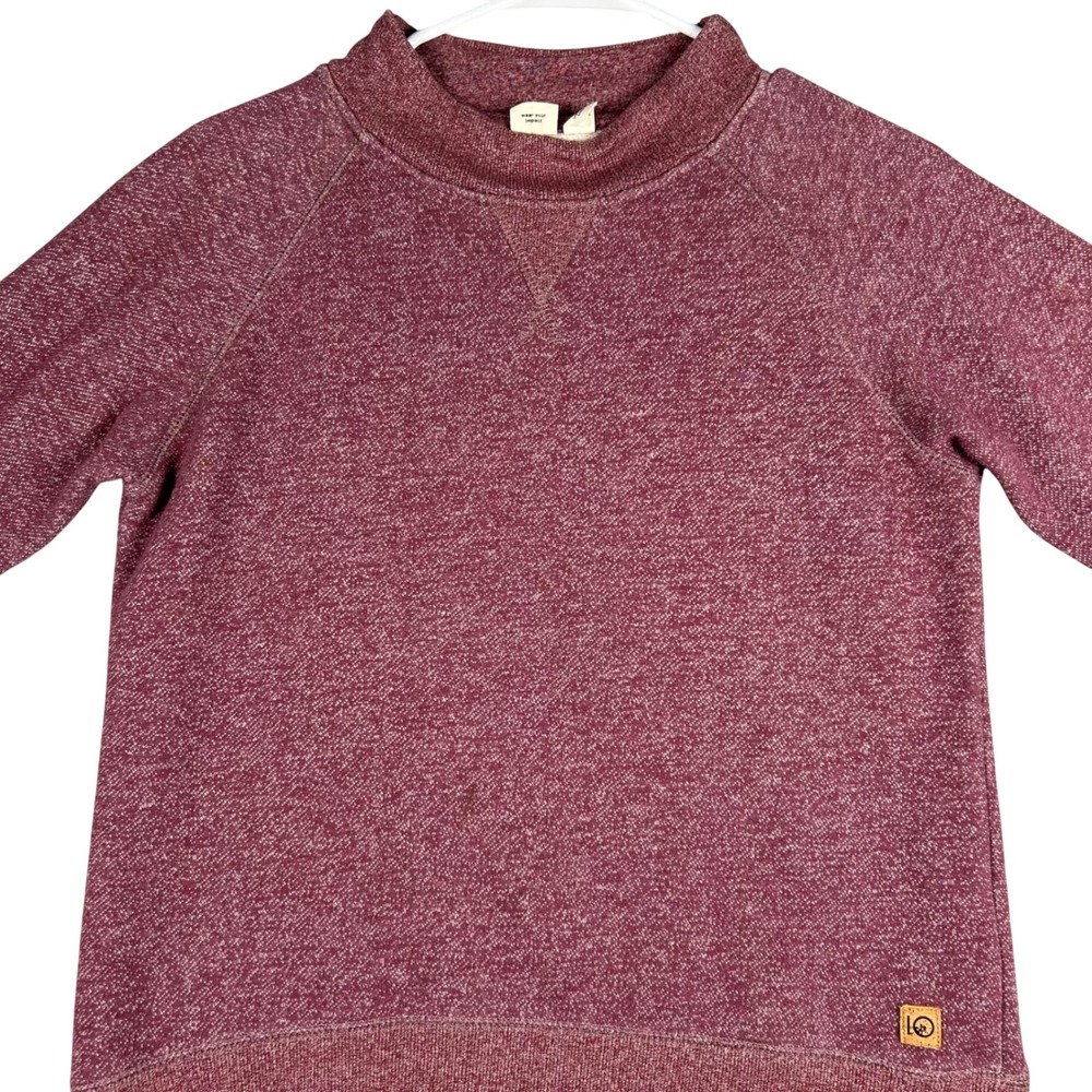 Tentree Womens XS Raglan Sweatshirt Heather‎ Burgundy Marled Pullover *Read*